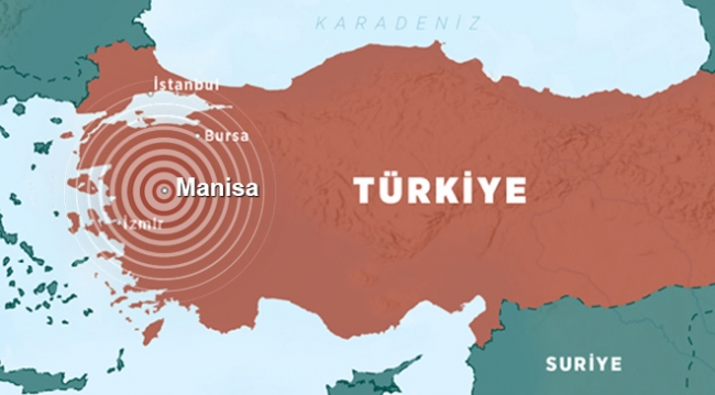 Manisa'da 5,4 büyüklüğünde deprem